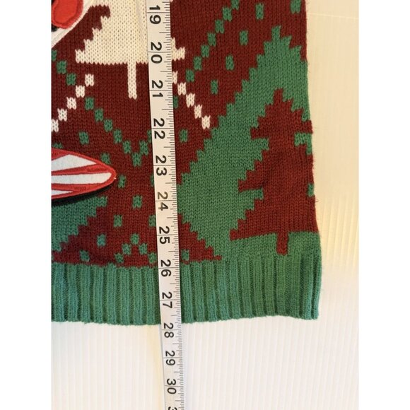 Blizzard Bay Ugly Christmas Sweater Sz S Rodeo Cowboy Santa Bull Riding Holiday - Picture 10 of 11